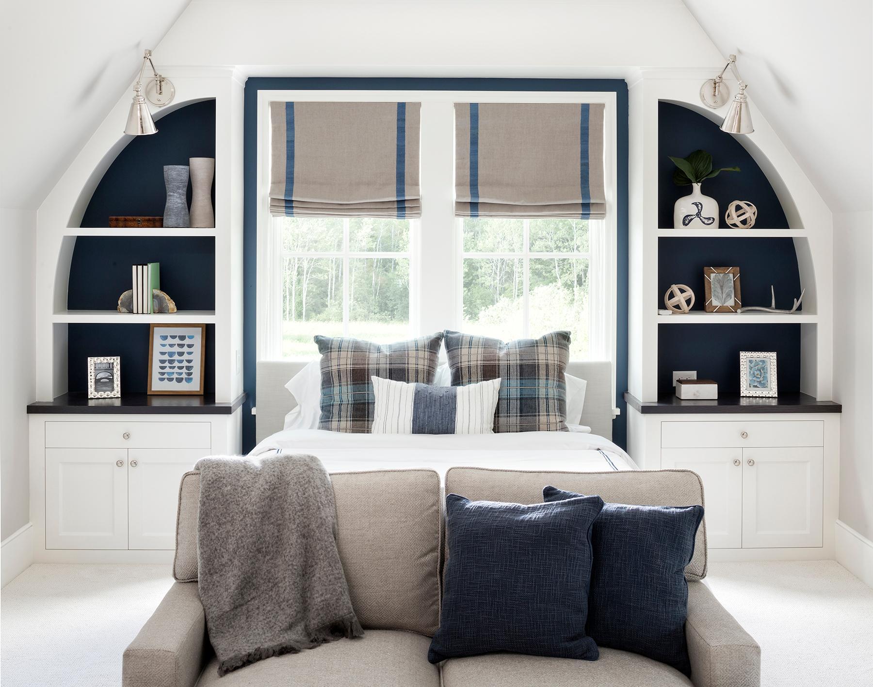Junior suite with custom-painted cabinetry, built-in dressers and private bath