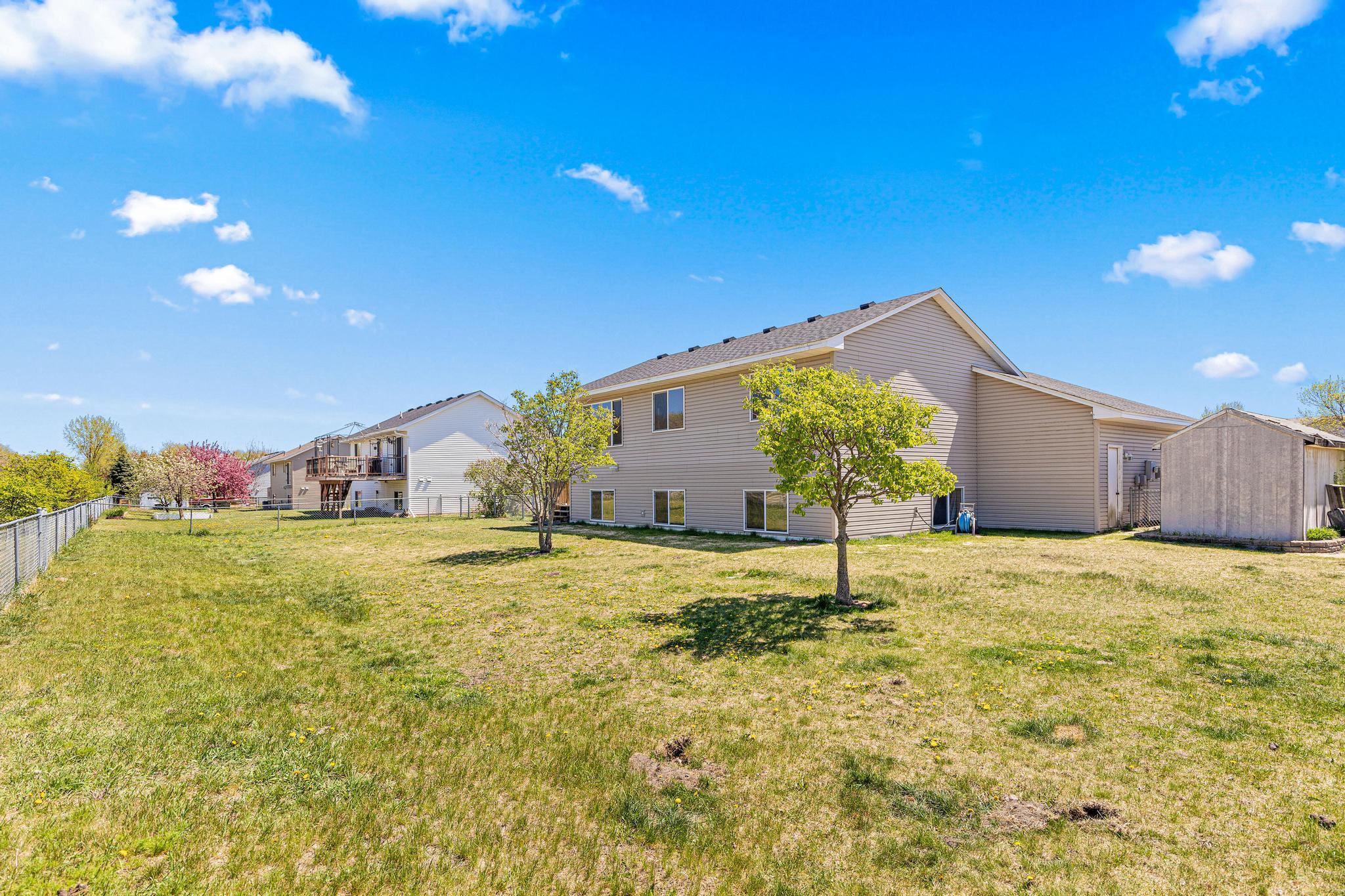 Fully fenced yard