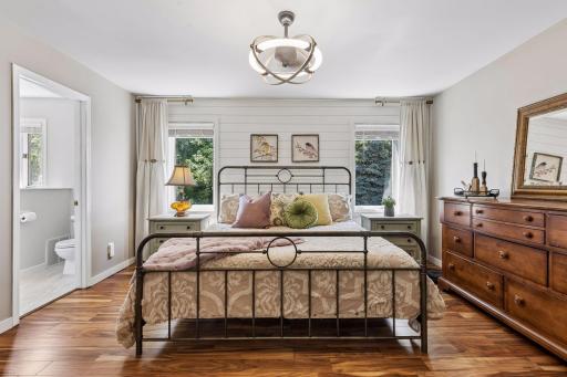 Owners suite with walk in closet & full bathroom.