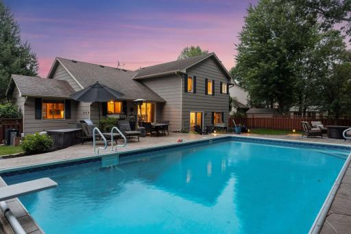 Enjoy summers in this amazing backyard with in ground pool.
