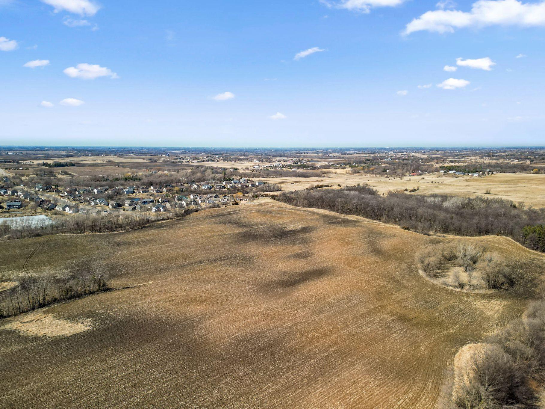 Aerial view of Parkway Meadows prior to construction
