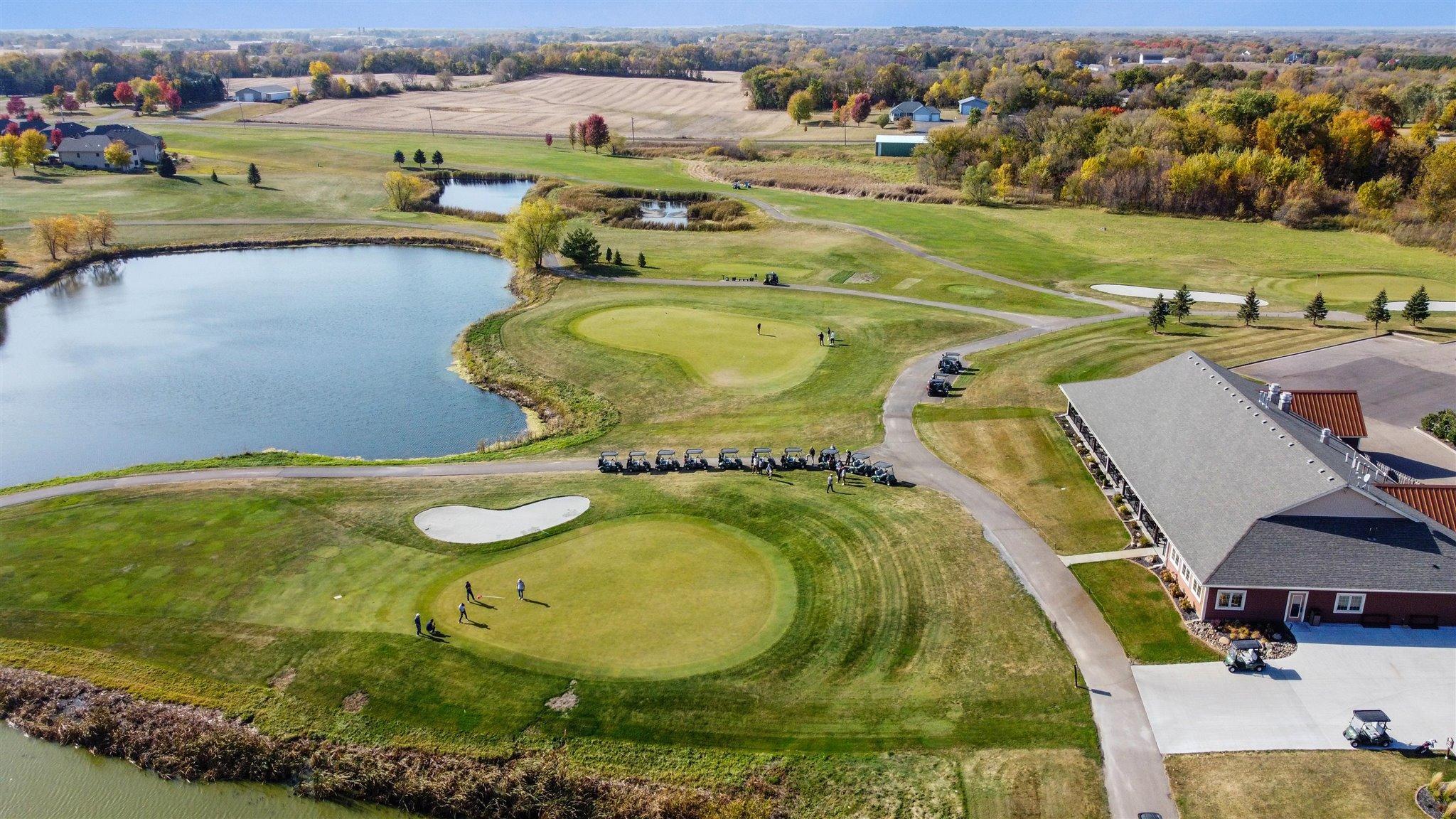 Riverwood National Golf Course is short drive from the Prairie Pointe community.