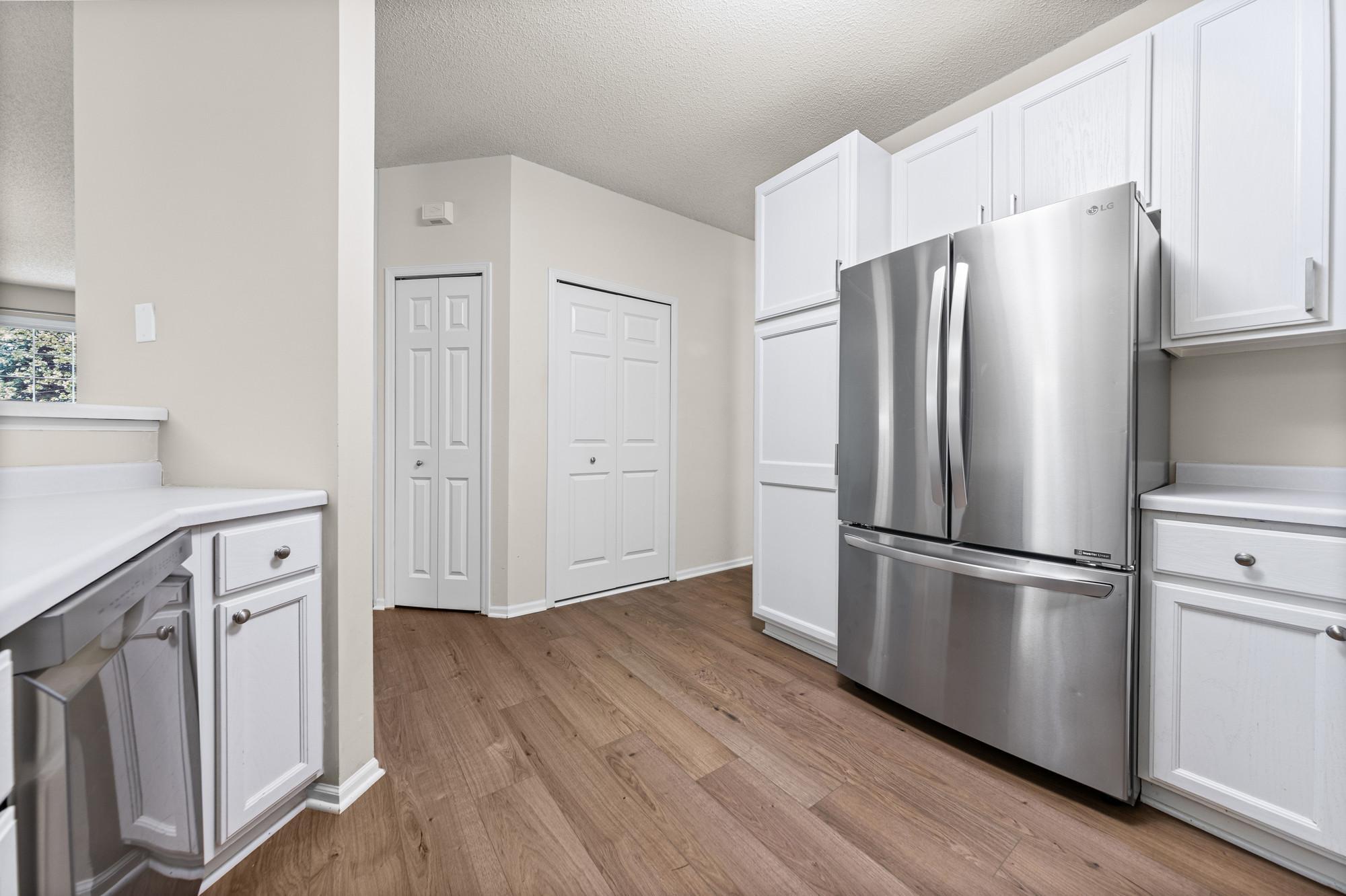 Kitchen with newer stainless steel appliances