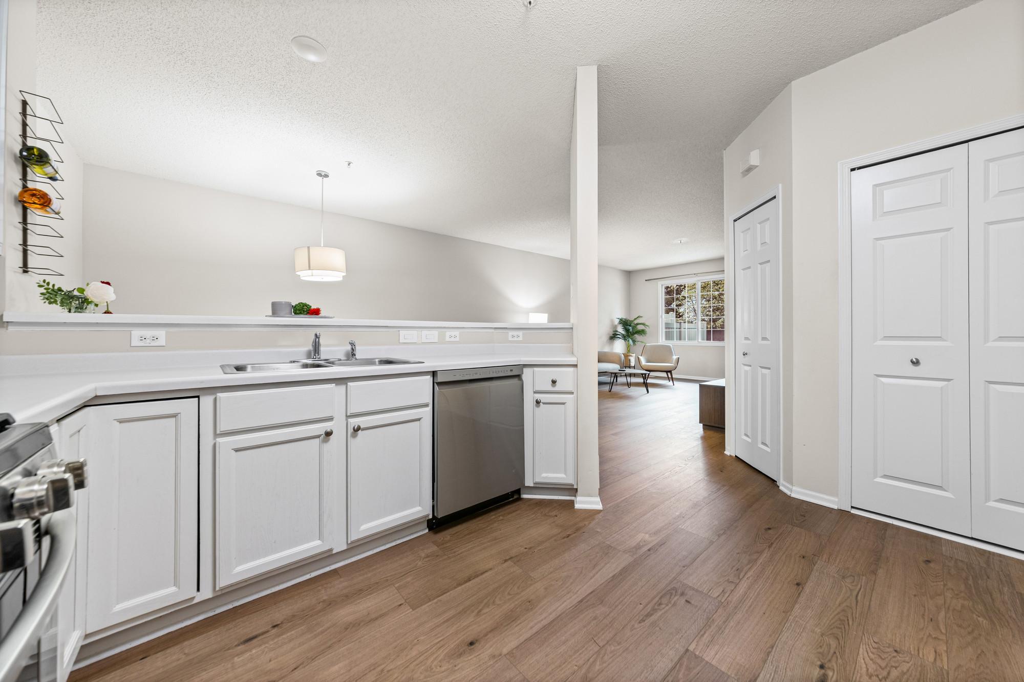 Kitchen with newer stainless steel appliances