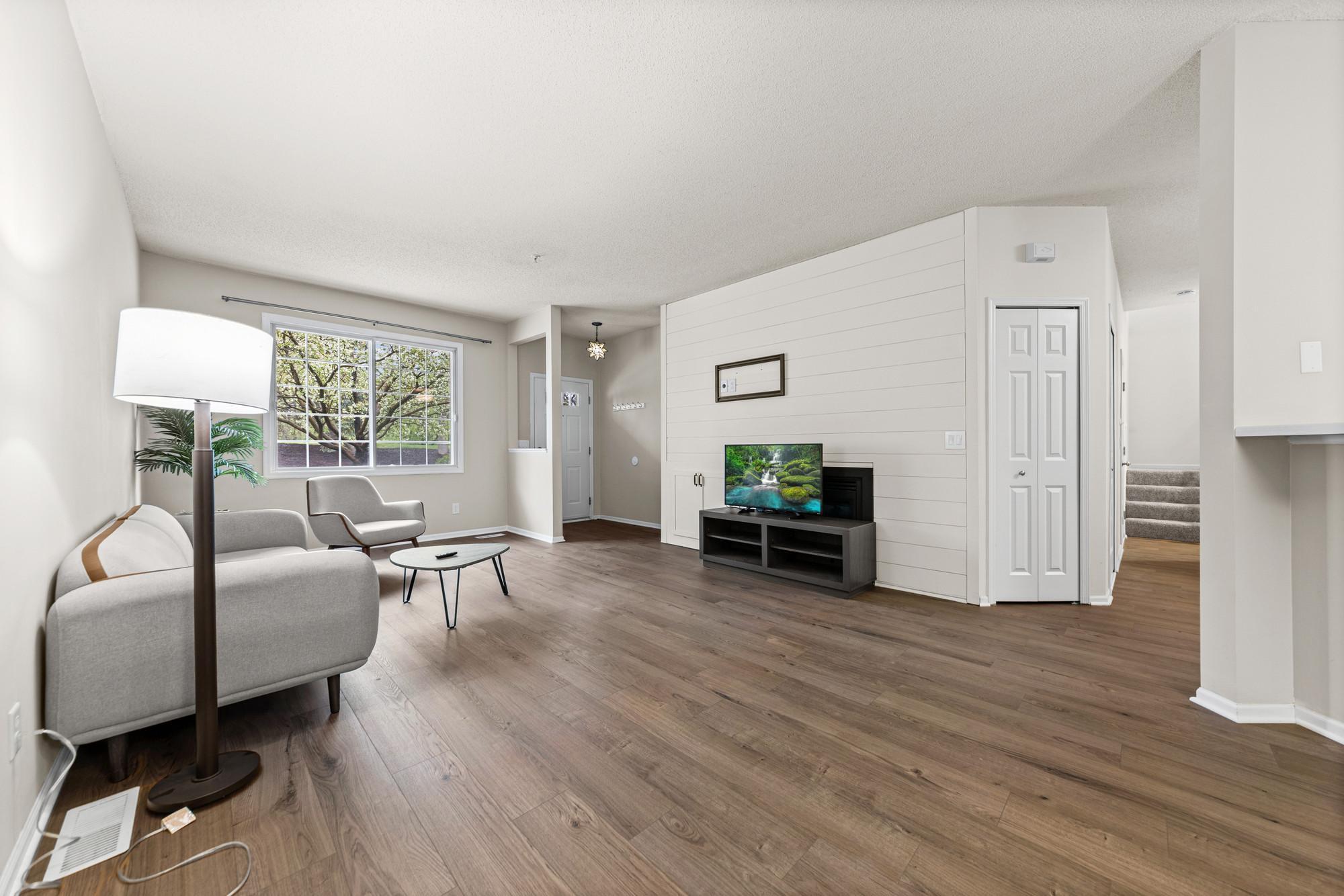 Living room with gas fireplace