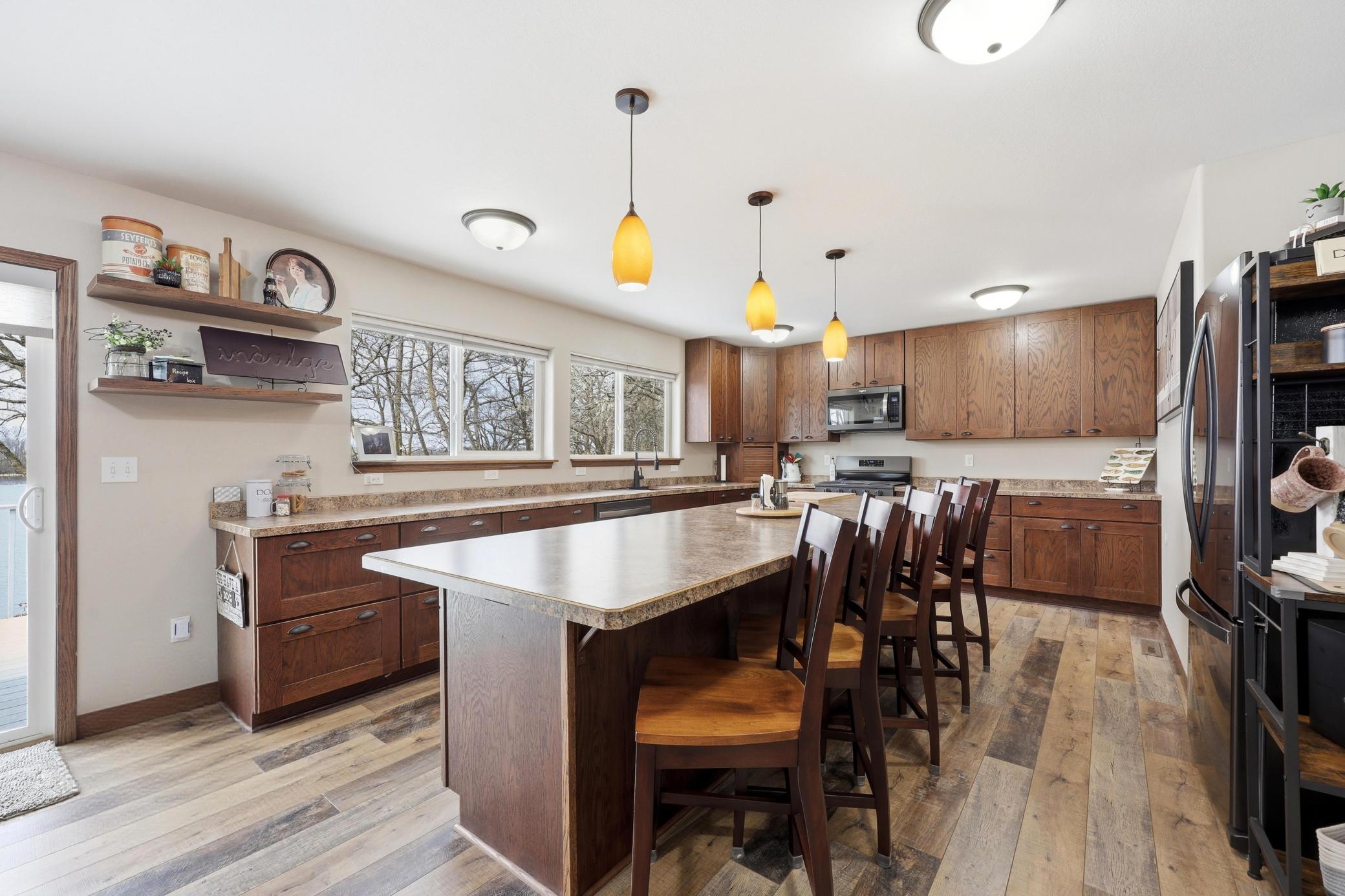 Kitchen with lake views!