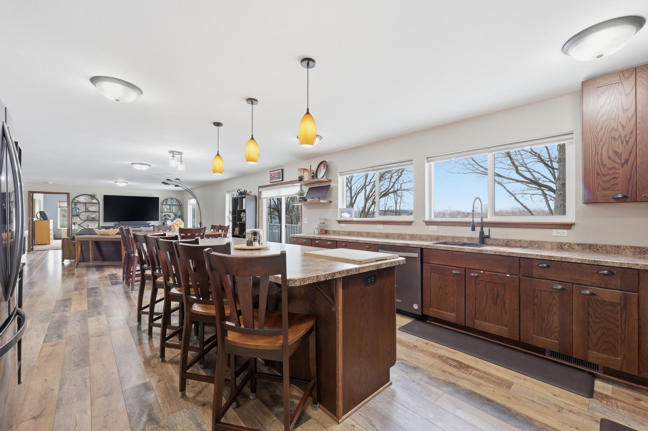 Kitchen with lake views!