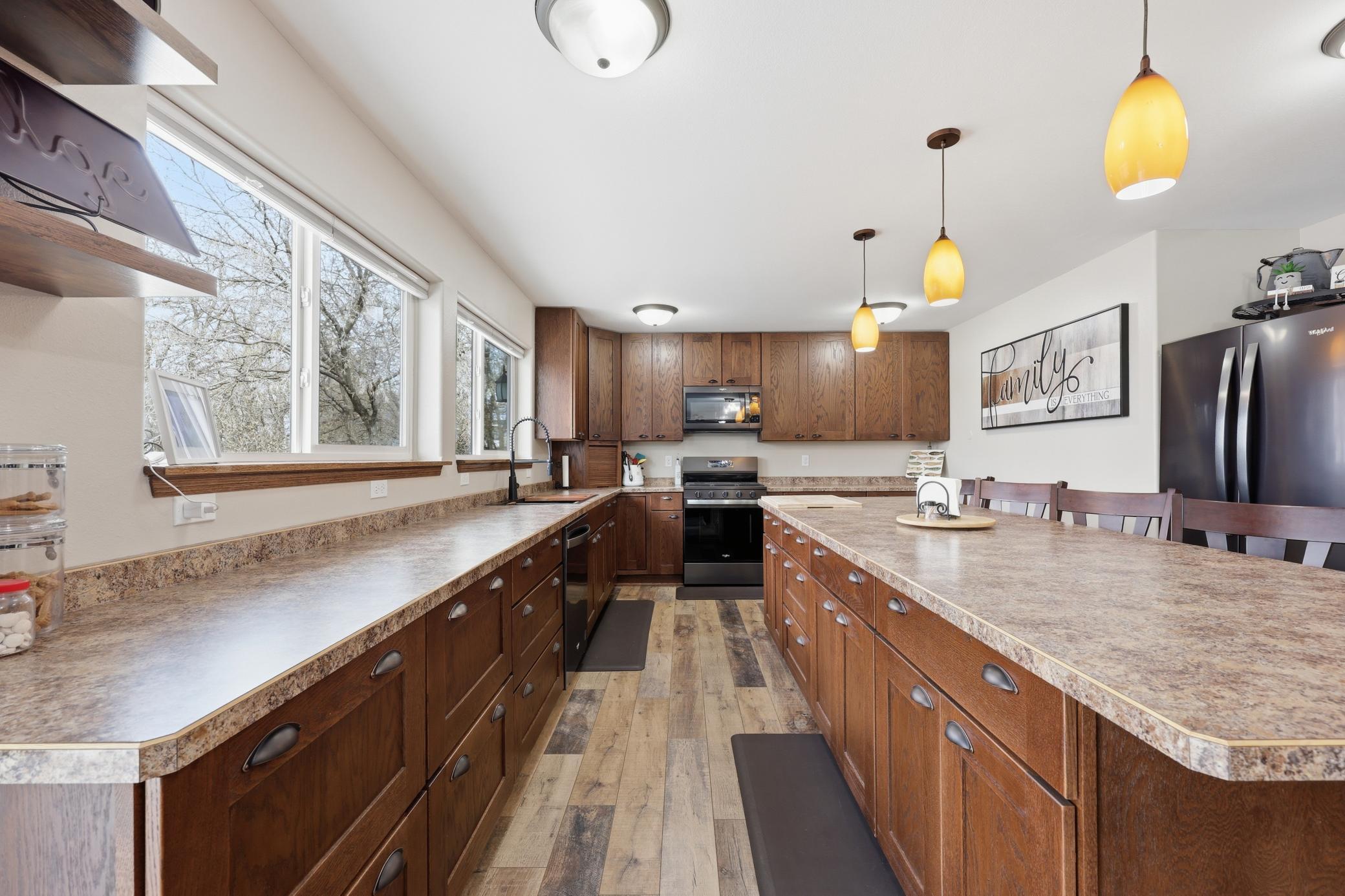 Kitchen with lake views!