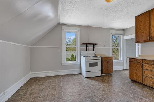 Accommodates a dining space adjacent to the kitchen.