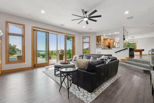 Emjoy the surround sound in this room and sound system throughout the house
