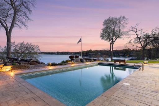 Backyard oasis with stunning lake views.