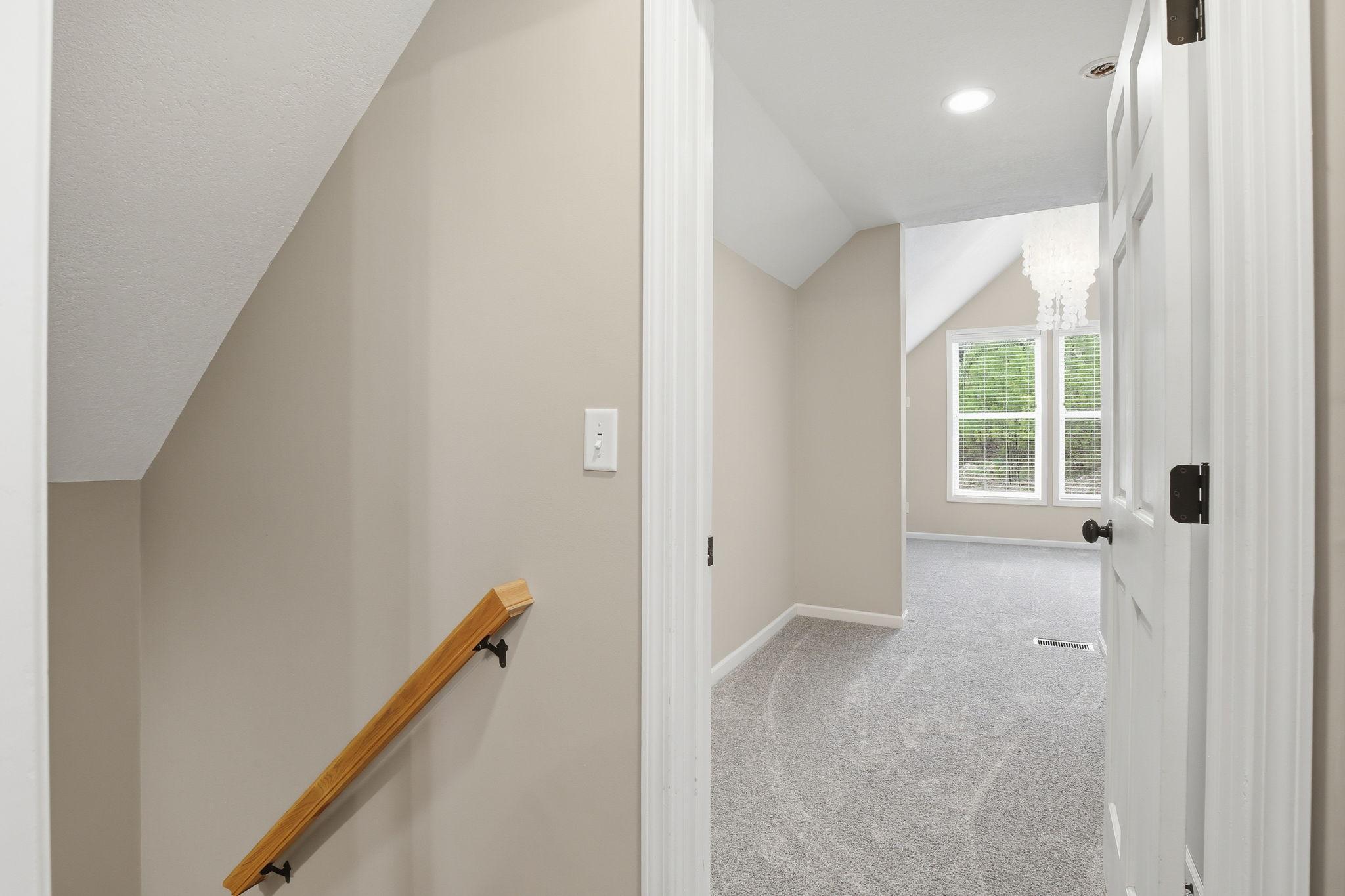 Going into the 2 Bedrooms upstairs.