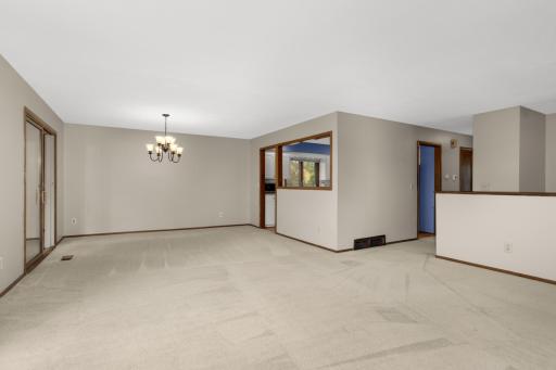 Spacious layout offers room for everyone to spread out.