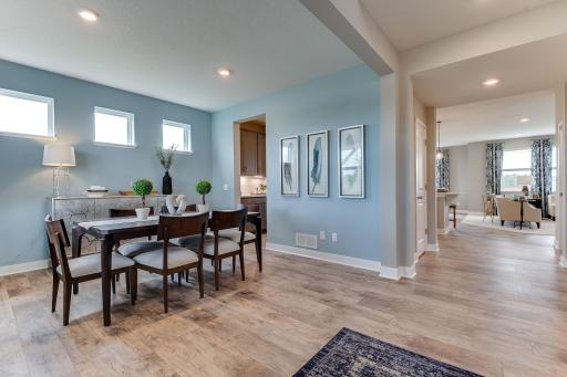 Front formal space connects to kitchen through butler's pantry.