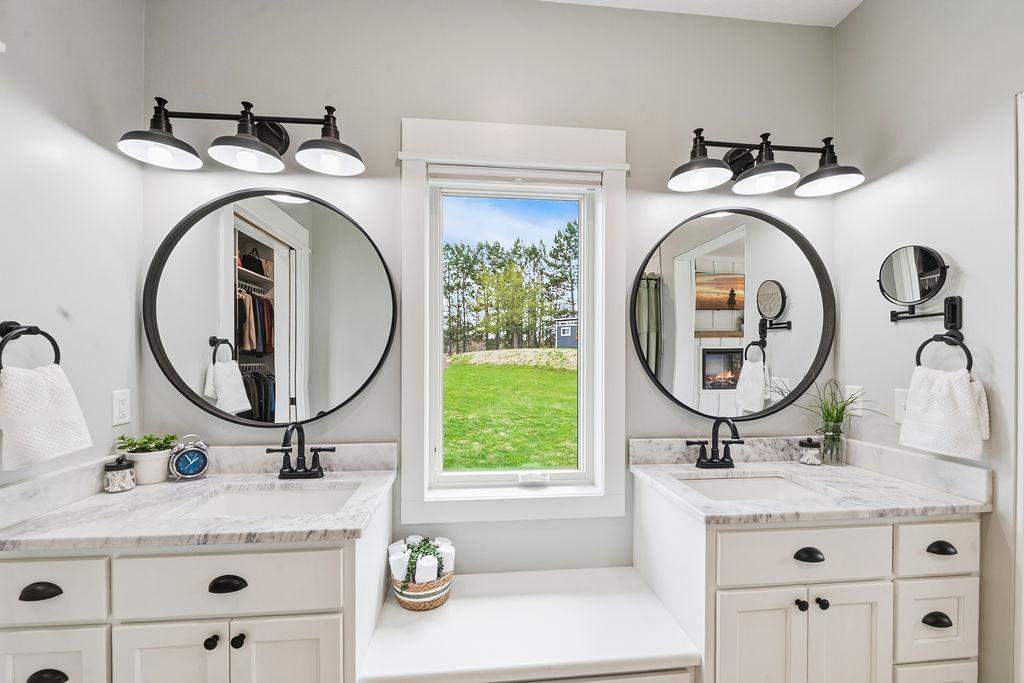 Marble Counters with Two Sinks