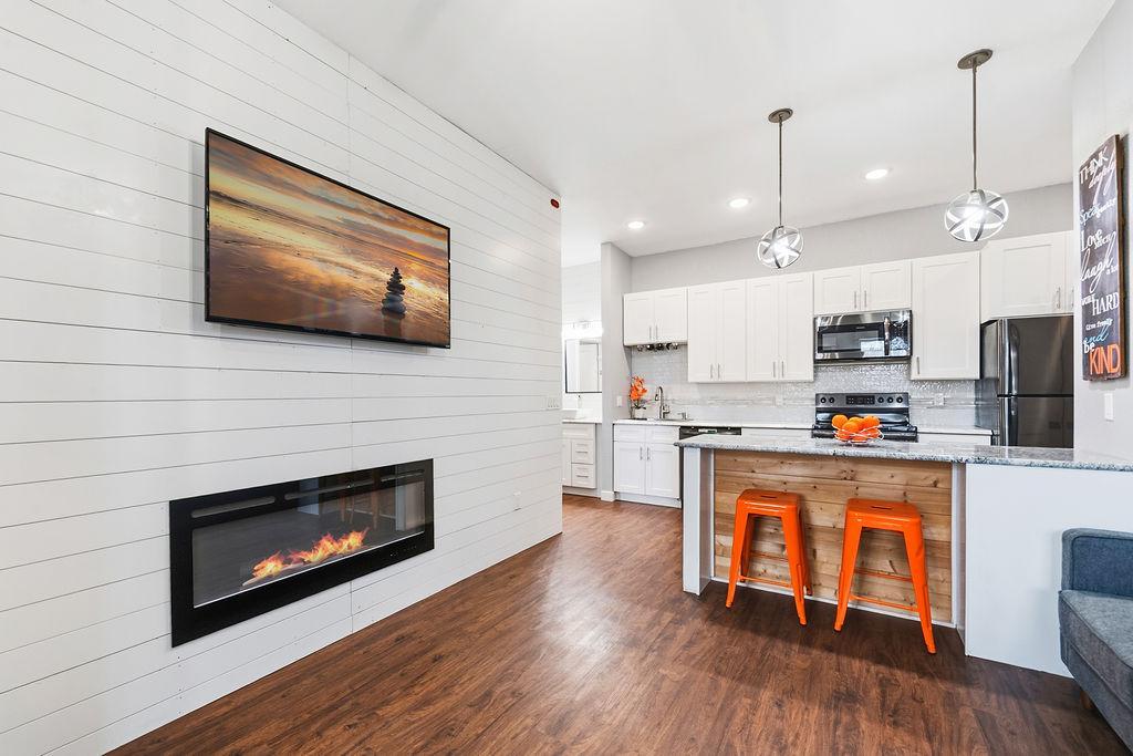 Guest Quarters Living Room with Electric Fireplace