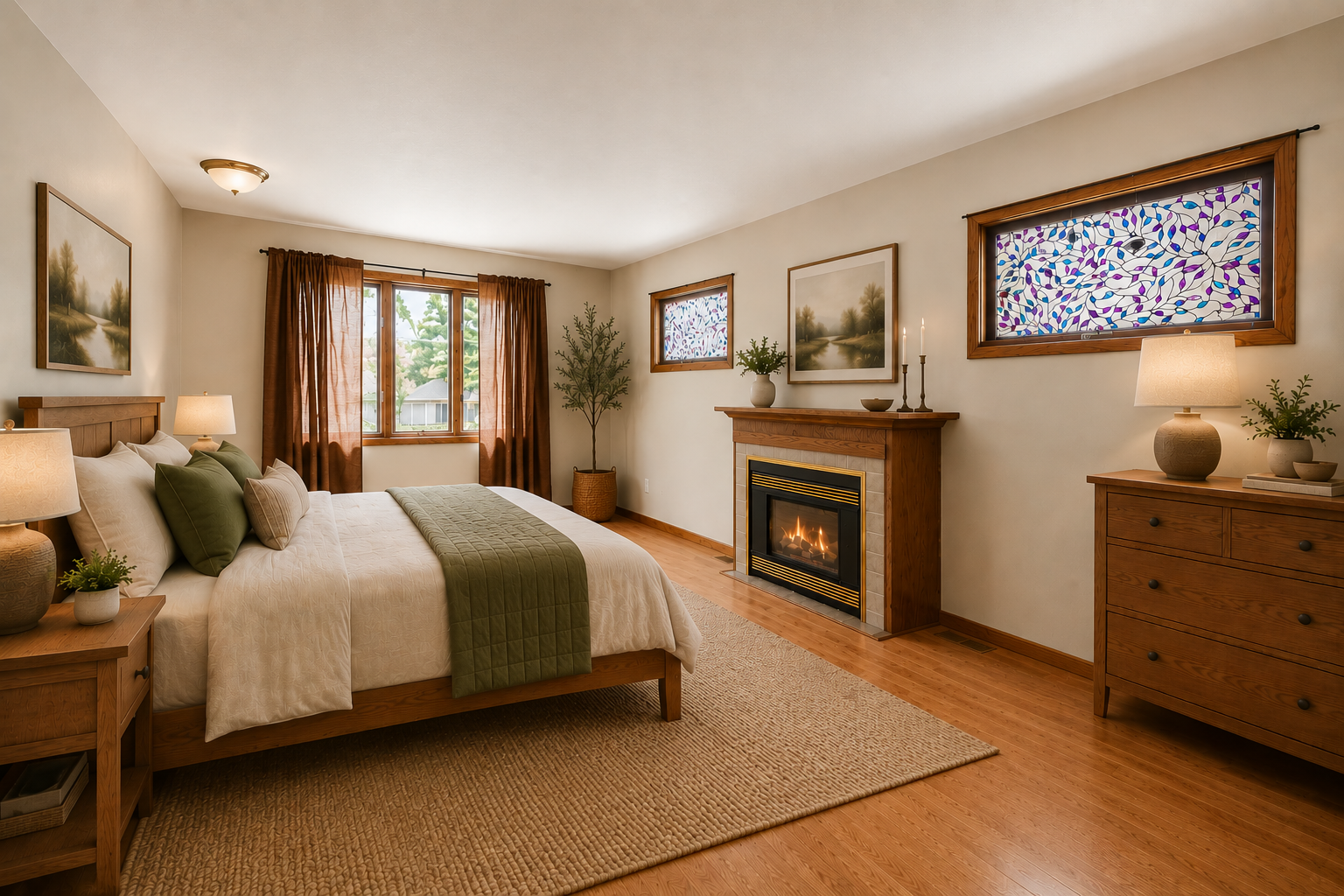 Primary Bedroom - virtually staged