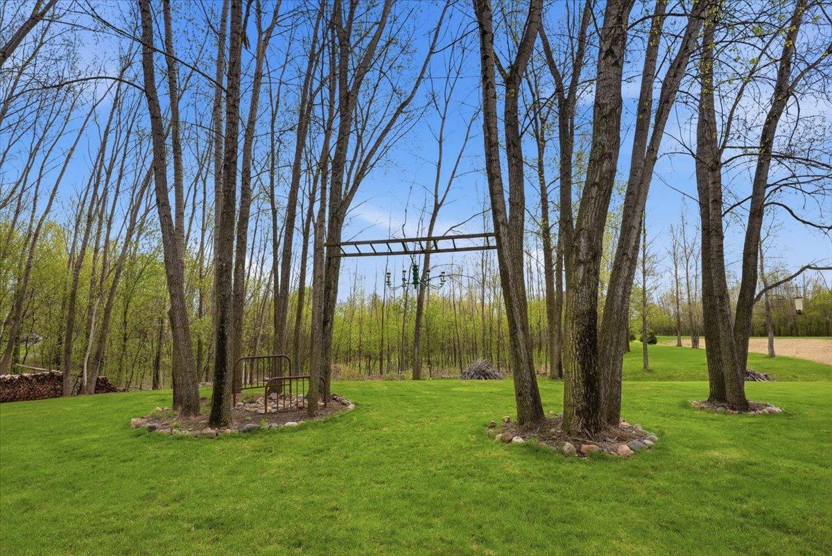 Mature trees provide shade in the summer.