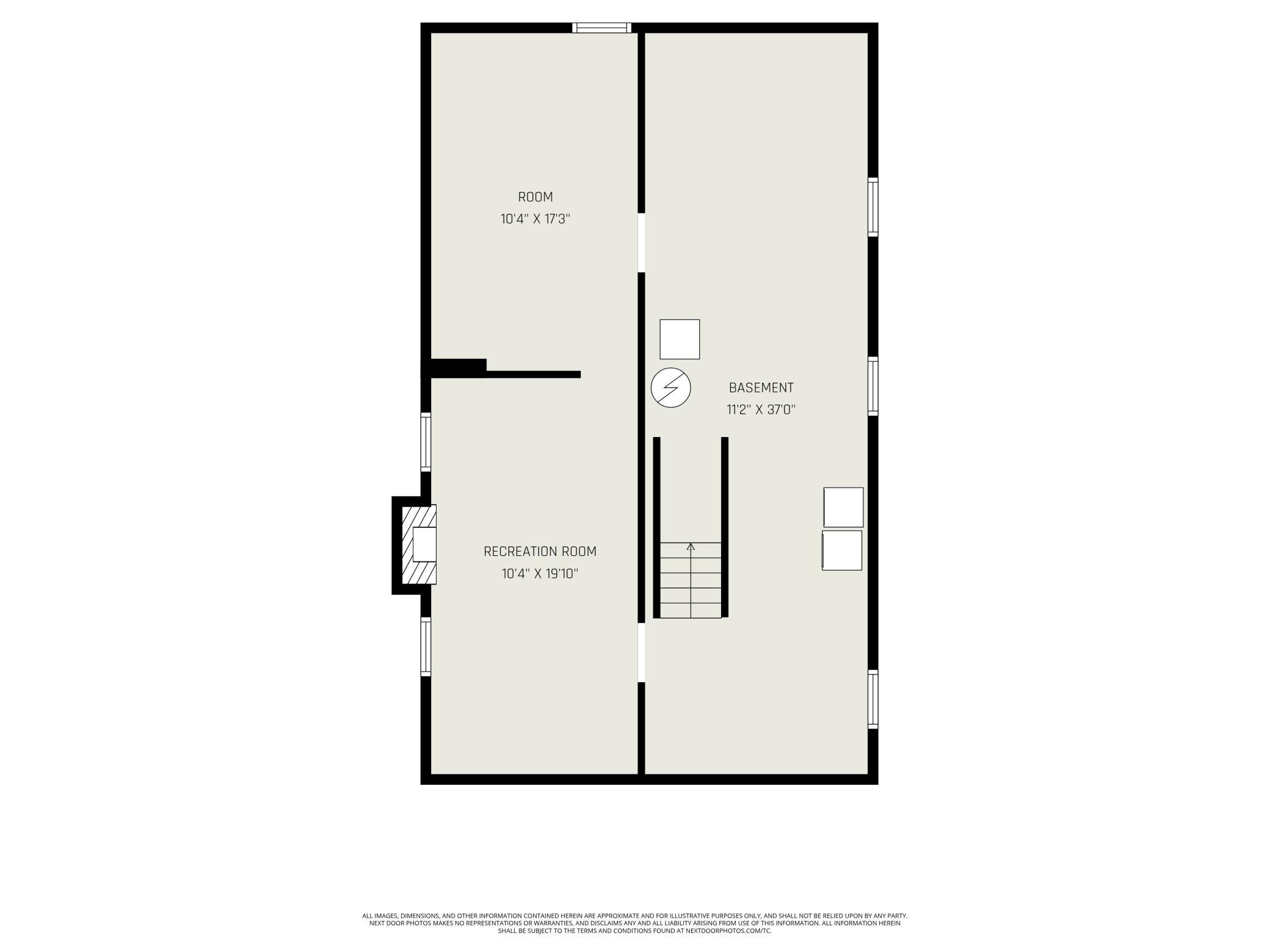 Lower level floor plan
