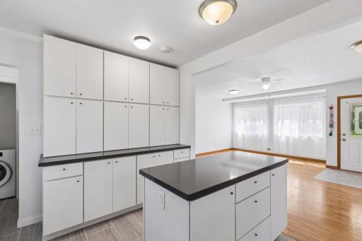 Tons of cabinet space! Plus a main floor washing machine in addition to the basement washer/dryer.