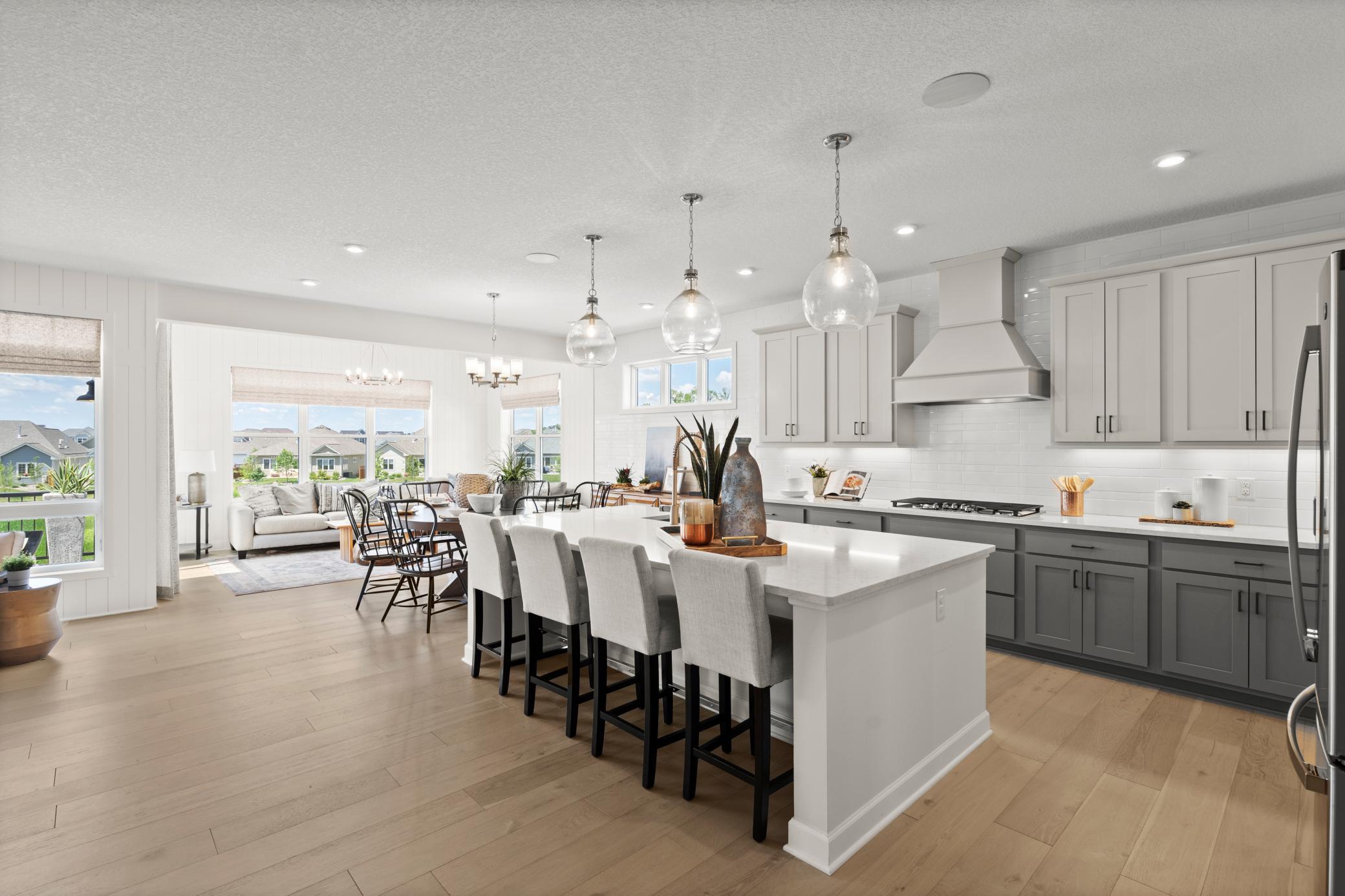 With the kitchen and dinning rooms connecting it provides even more functional space to entertain. (model photo)