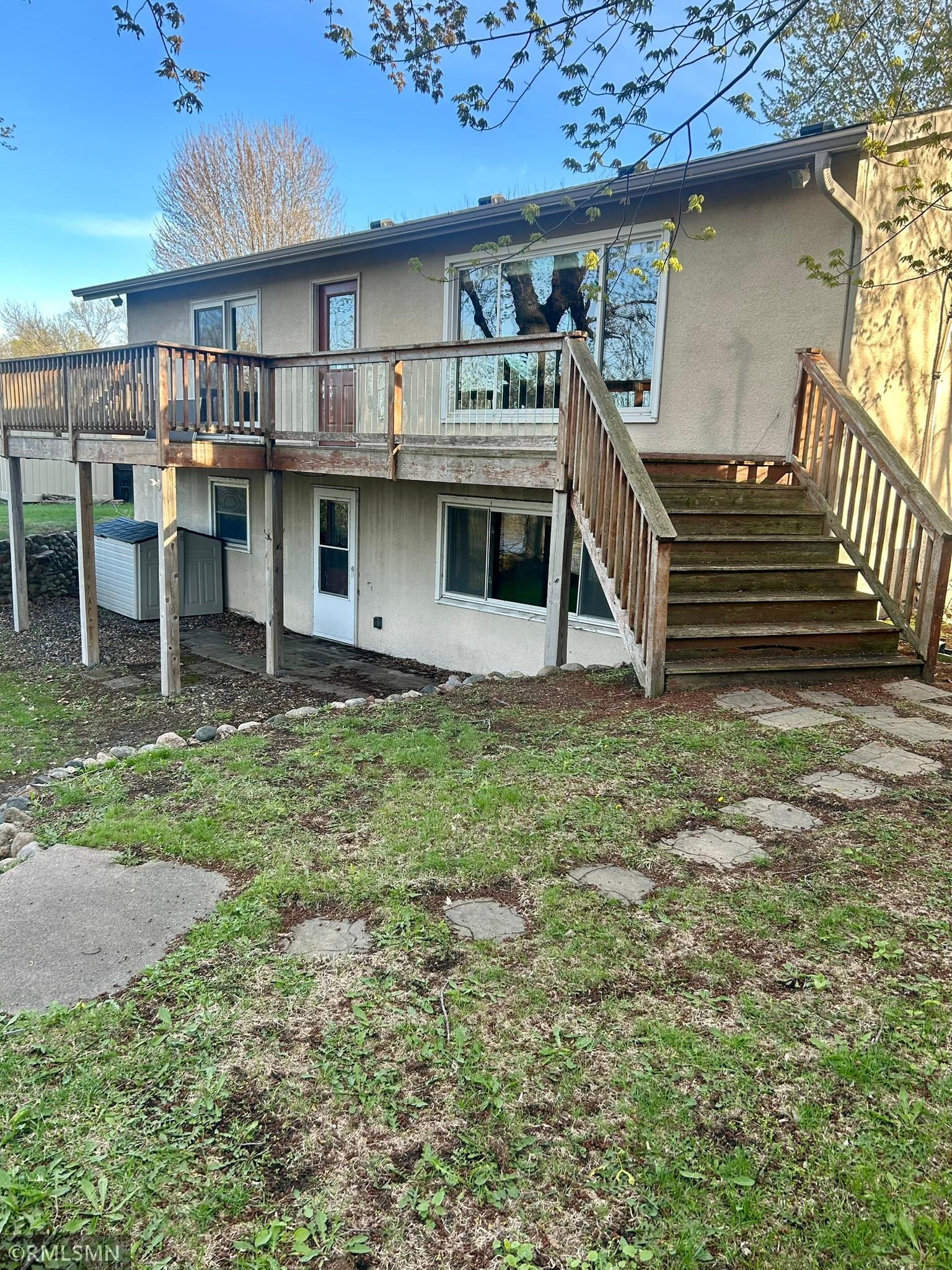 Patio & stairway to deck