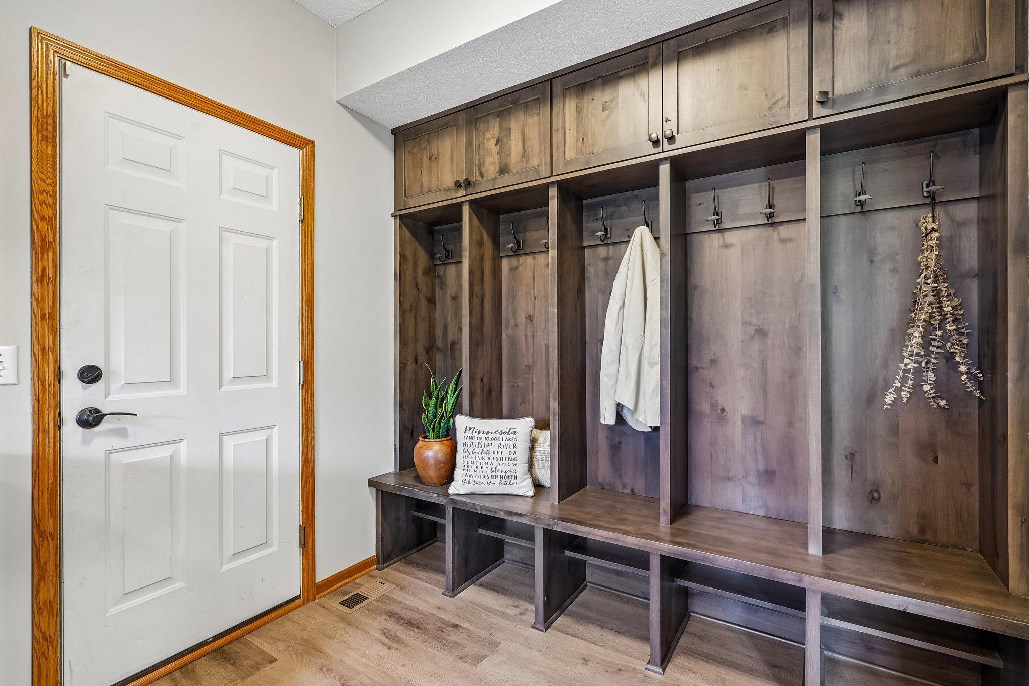 Mudroom lockers.