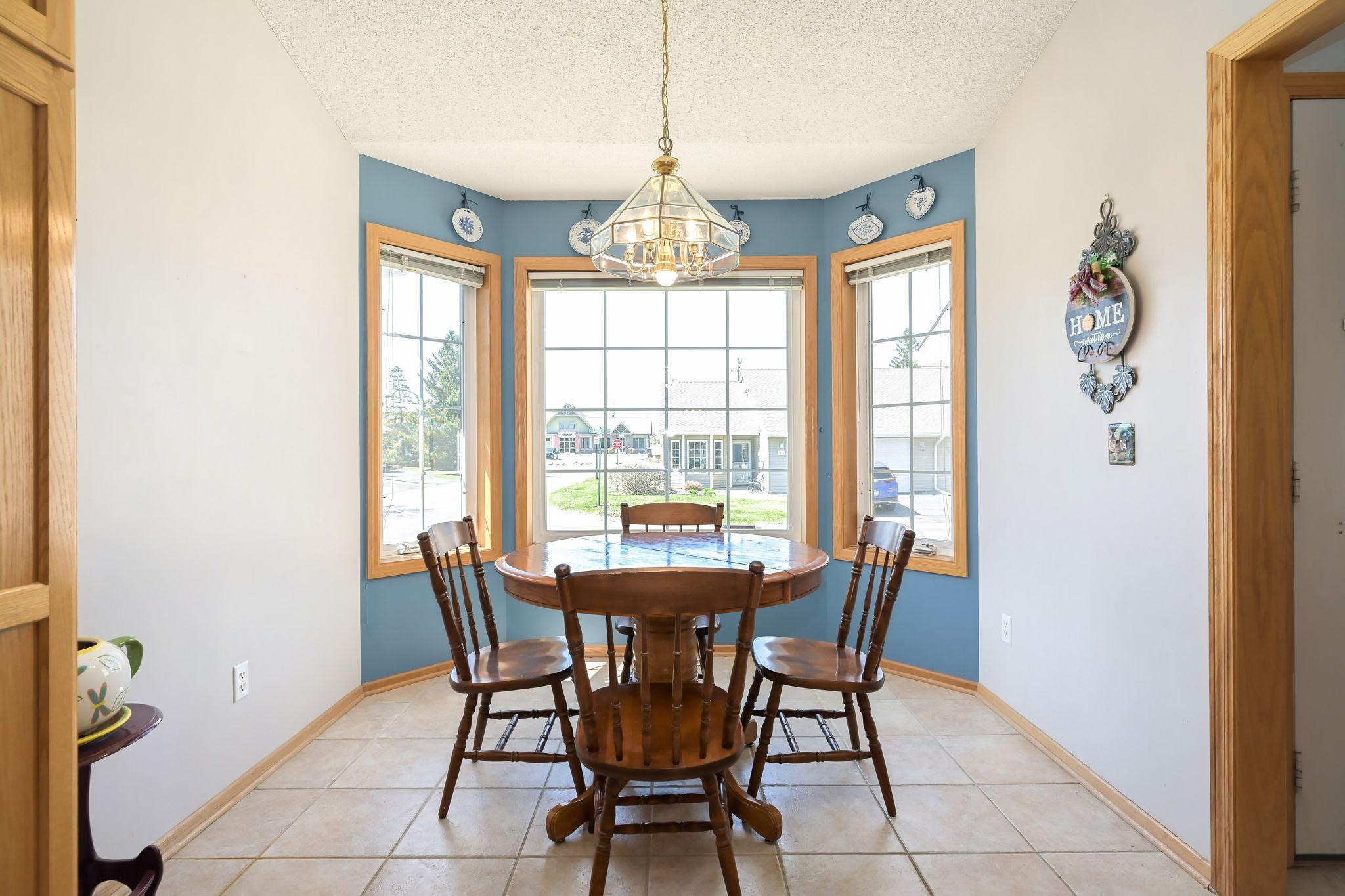 Breakfast nook off of kitchen