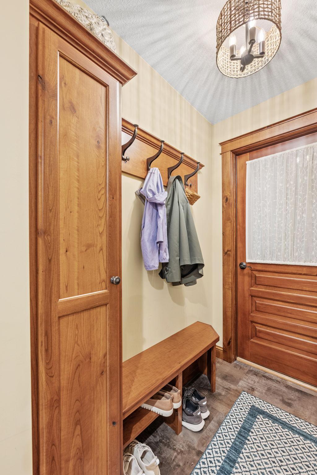 Mud room off of garage