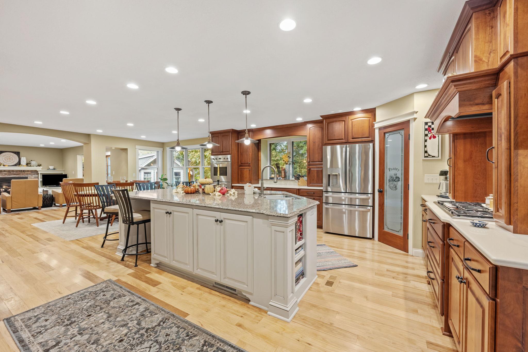 Chef's kitchen with high-end appliances