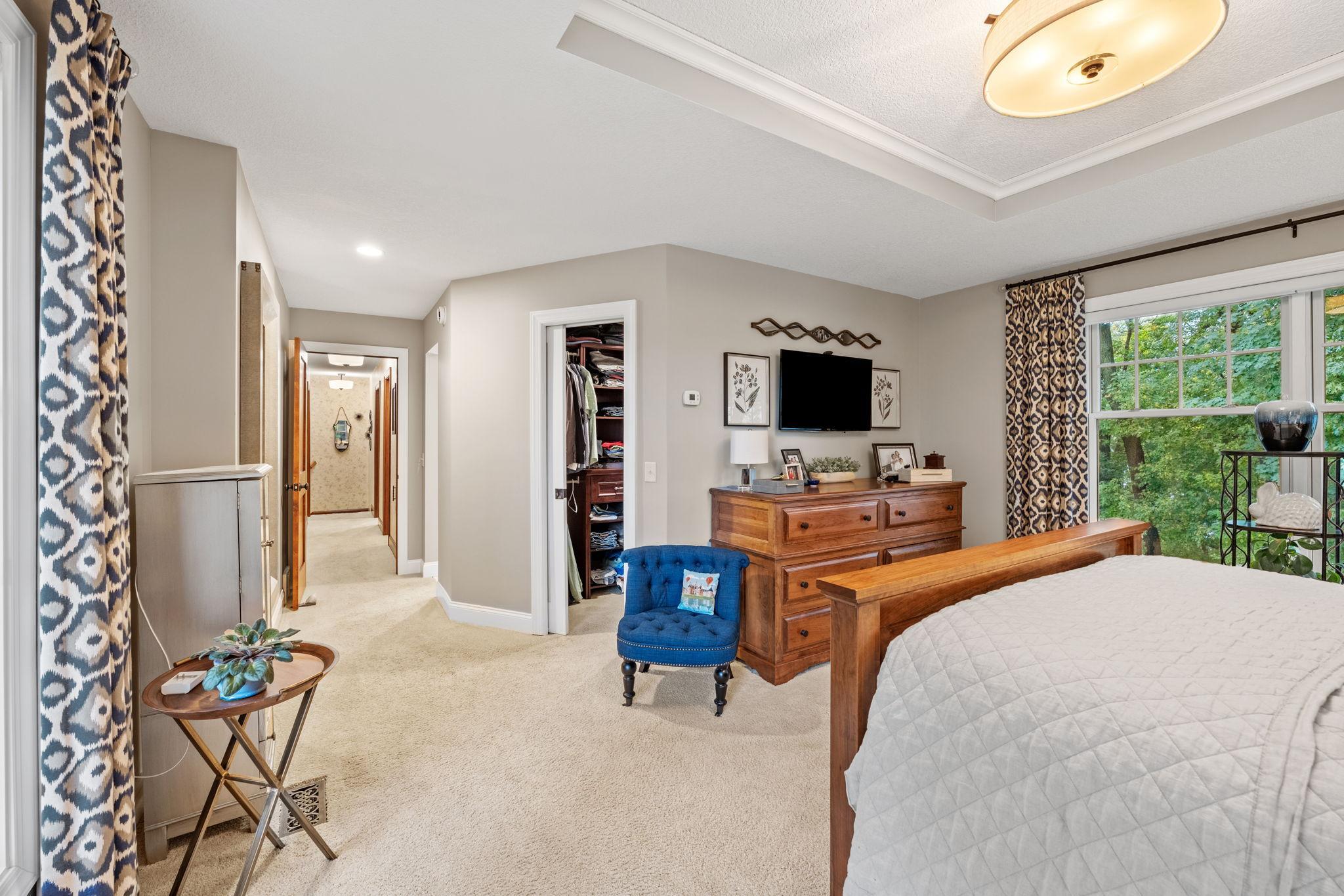 Expansive walk-in closet