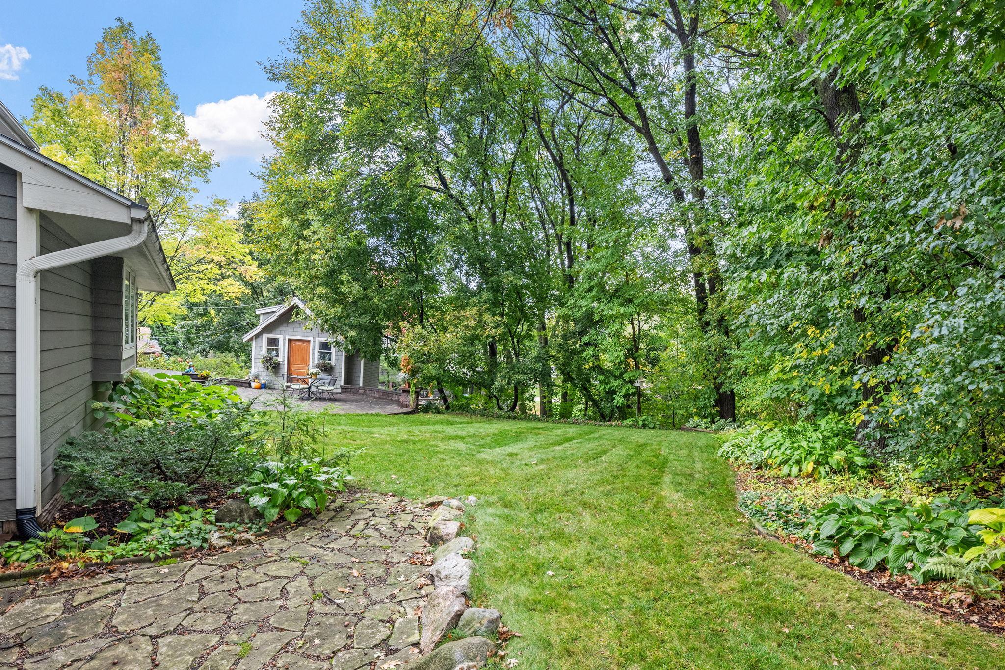 Beautiful landscaping around entire home