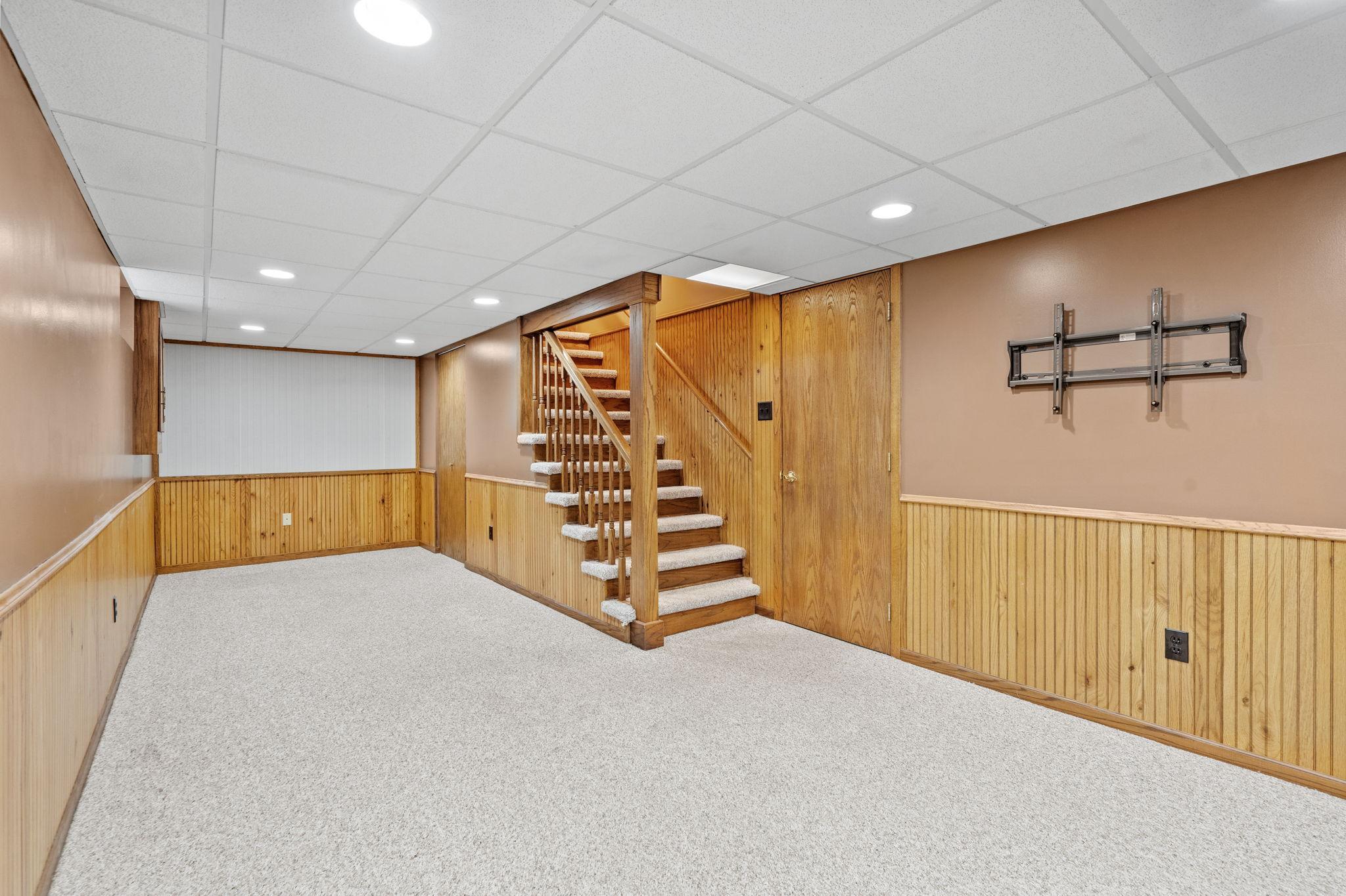 Large lower level family room!