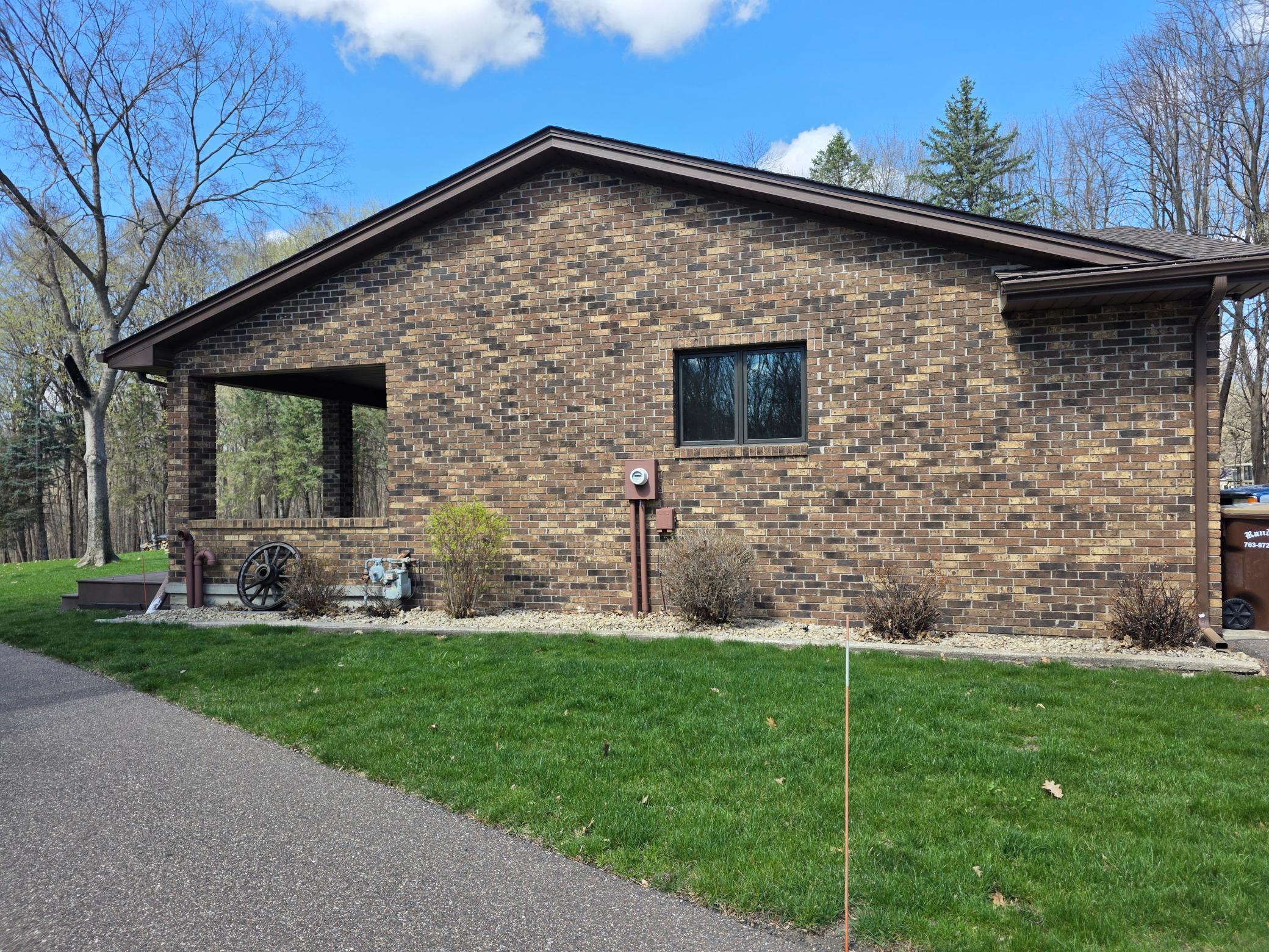 Driveway side of home