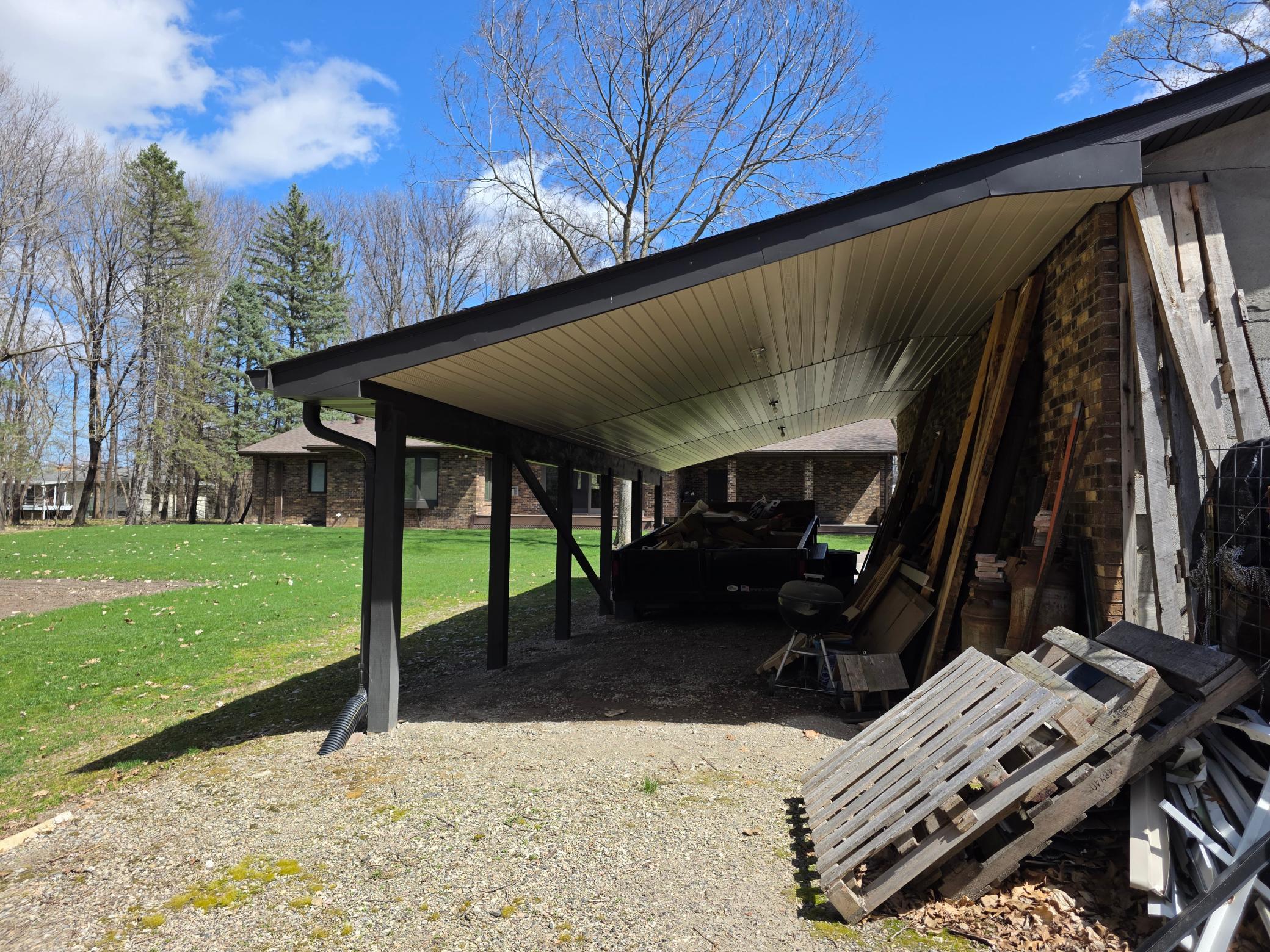 Side of detached garage