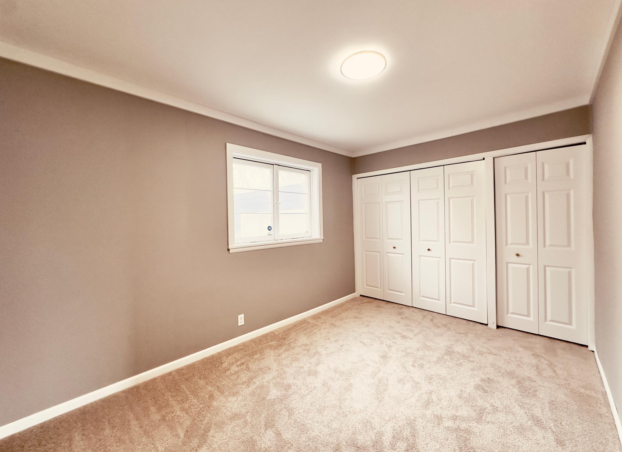 First floor bedroom with large closet