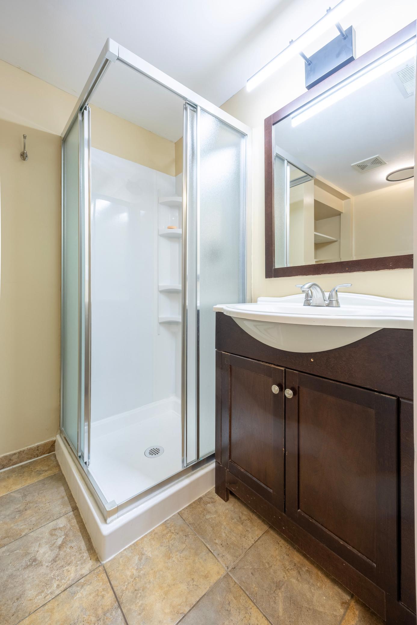 Complete with a shower