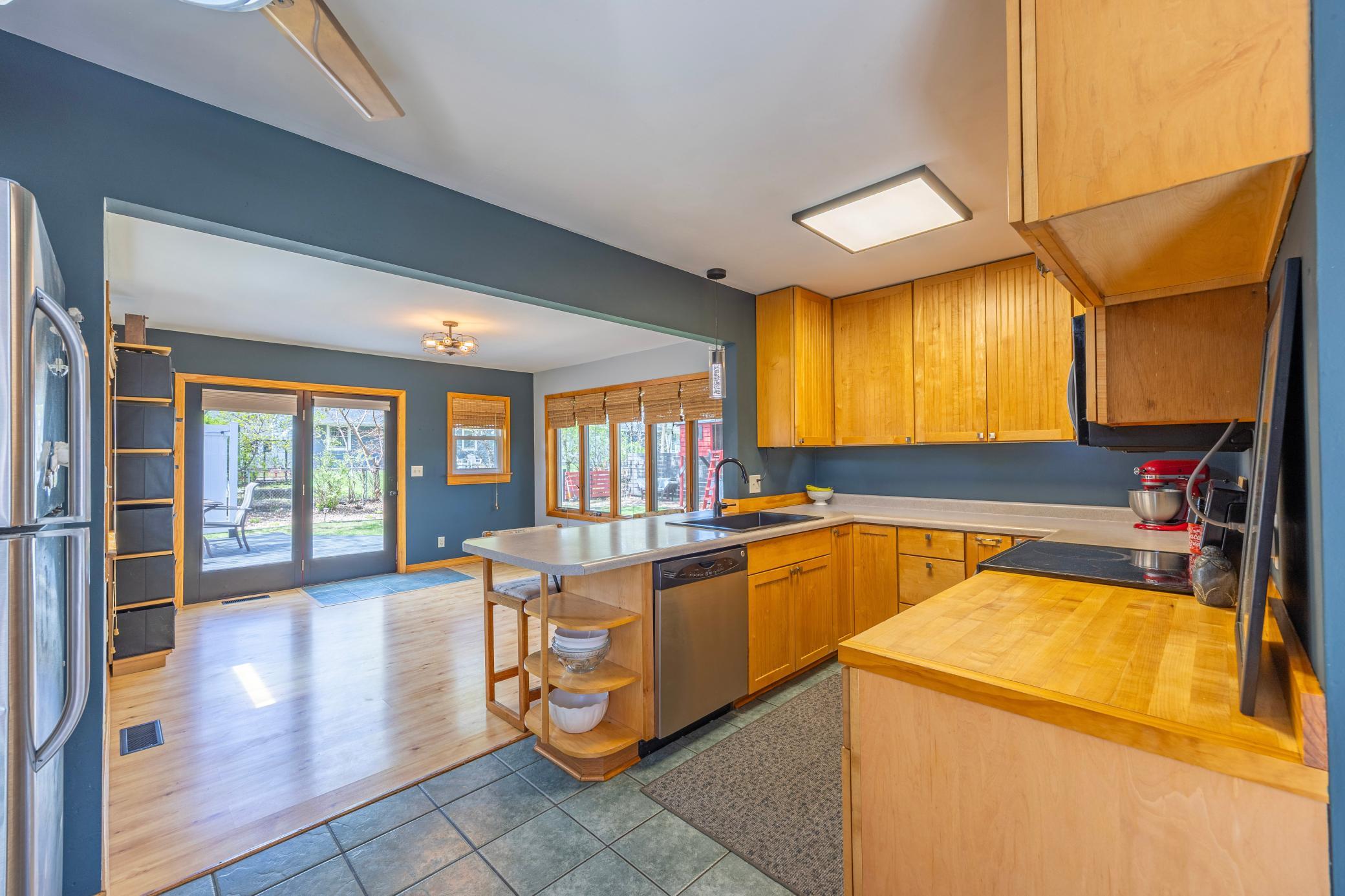 You'll love the kitchen and dining room design with lots of bright, natural light