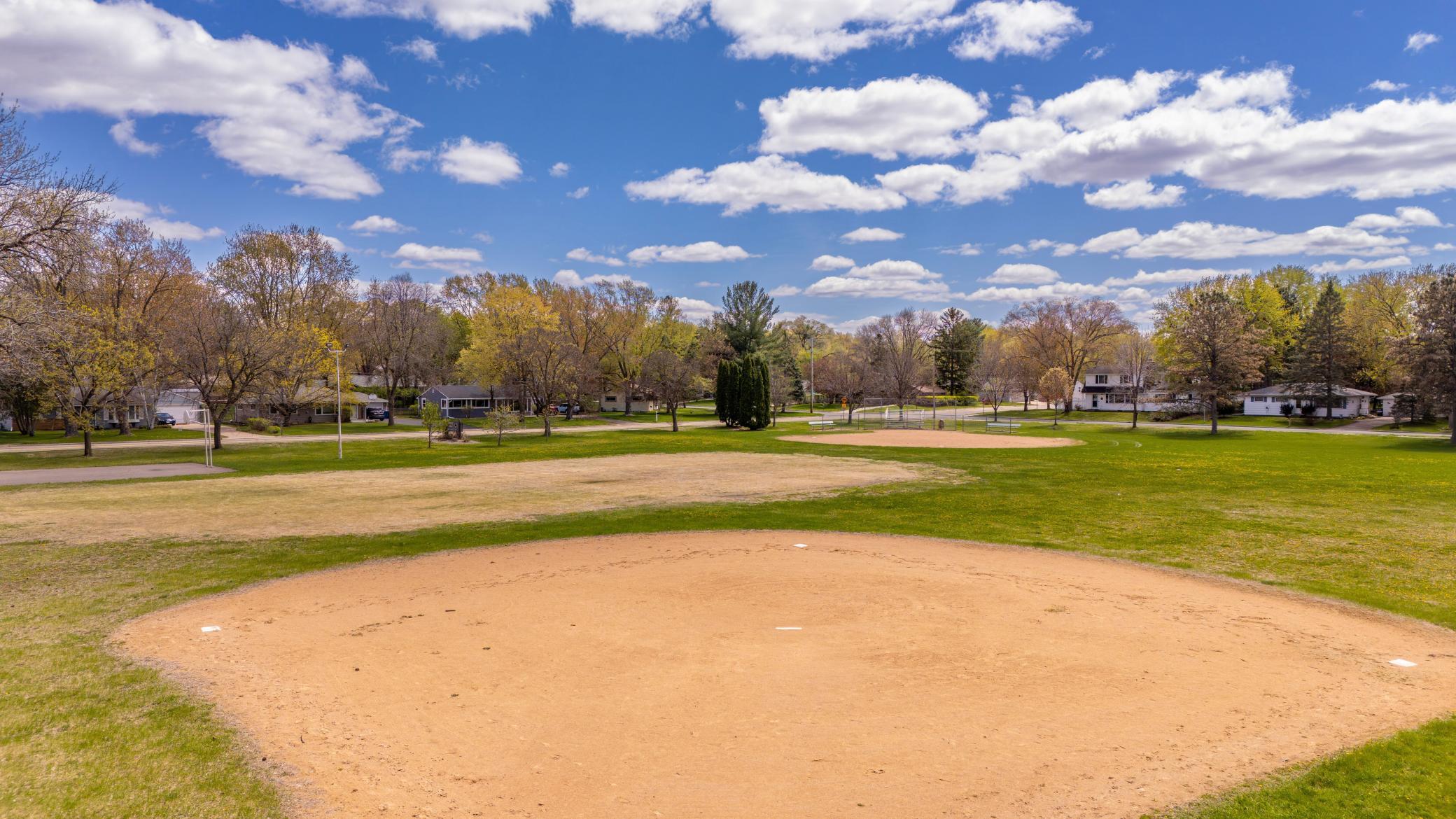 Just steps away from the ball fields