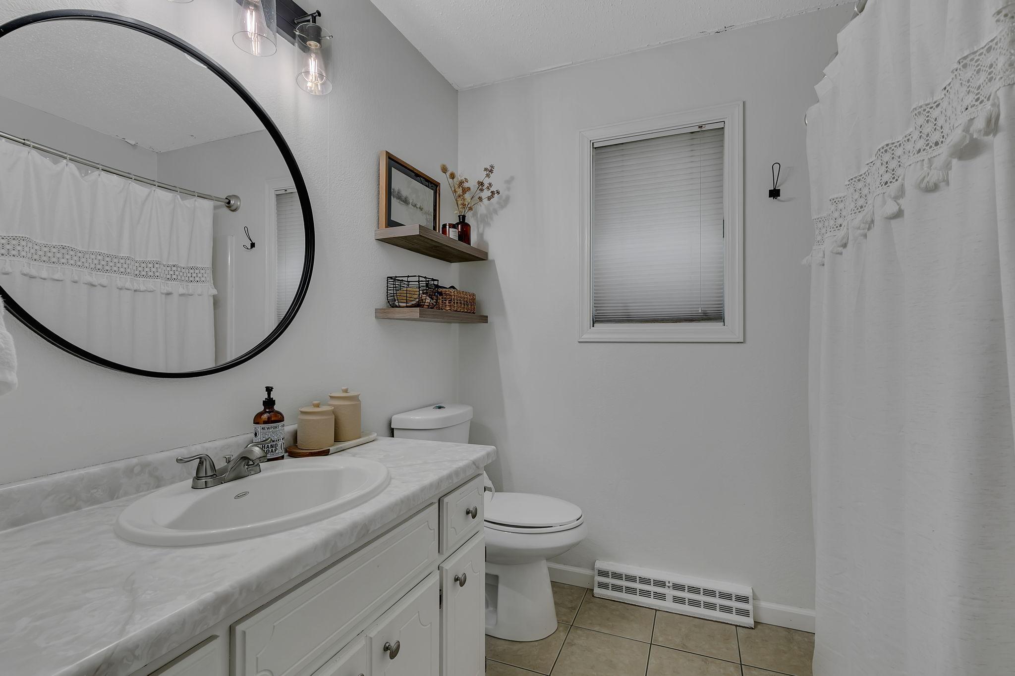 upper level bathroom