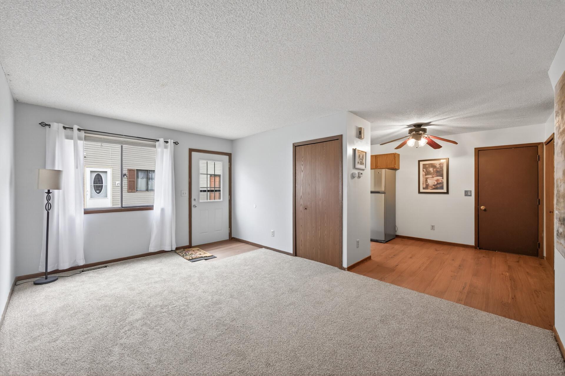 Brand new carpet throughout and new luxury vinyl plank in the kitchen and bathrooms