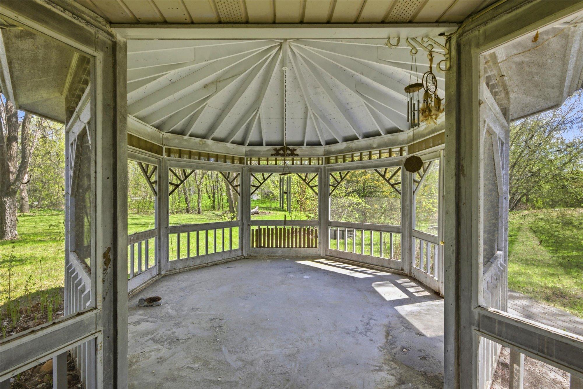 Gazebo Main House. Screened.