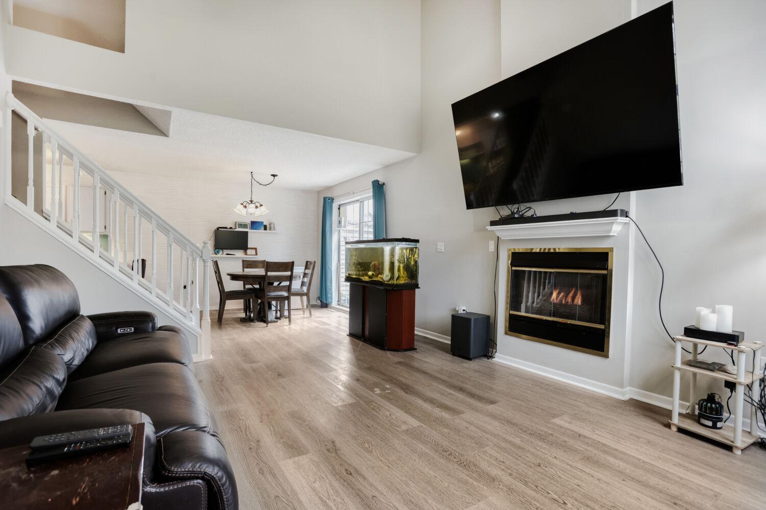 Vaulted living room