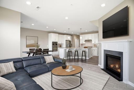 Living, Dining, Kitchen. Virtually Staged