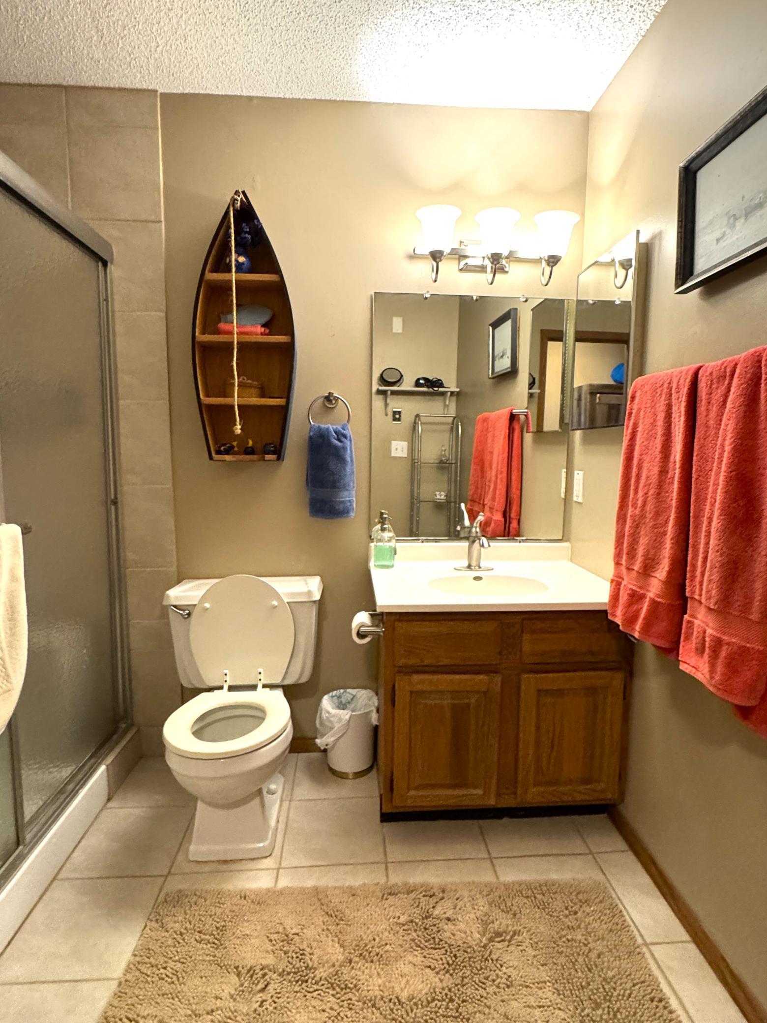 The 3/4 bath off the main floor bedroom.