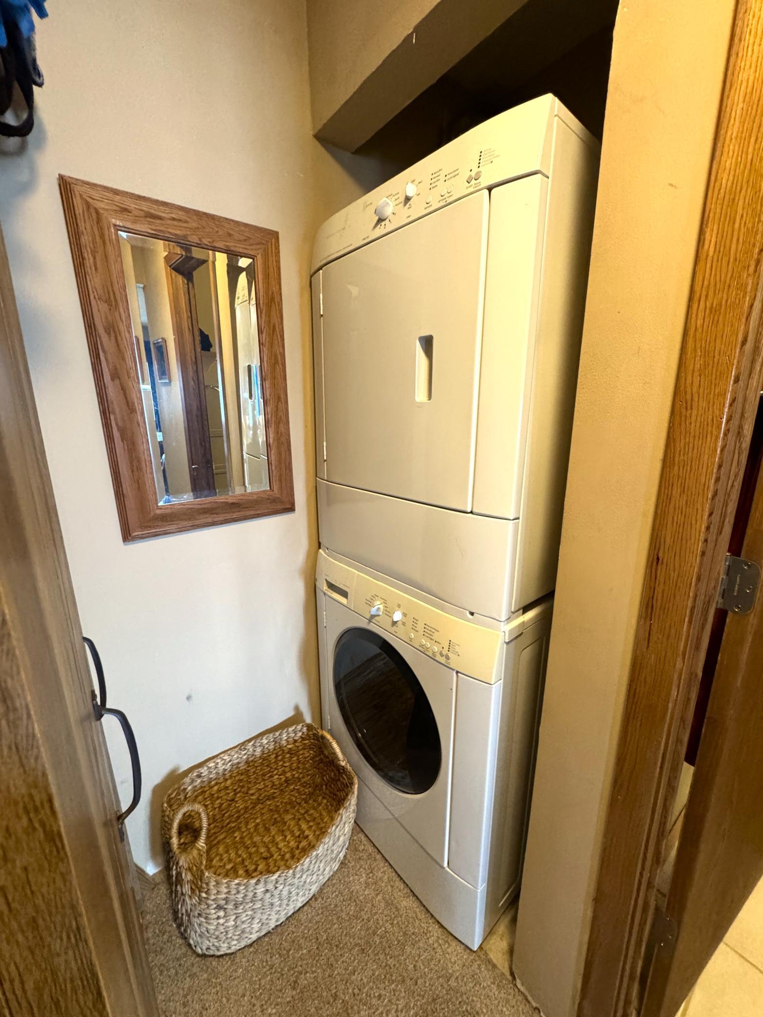 Washer and dryer.