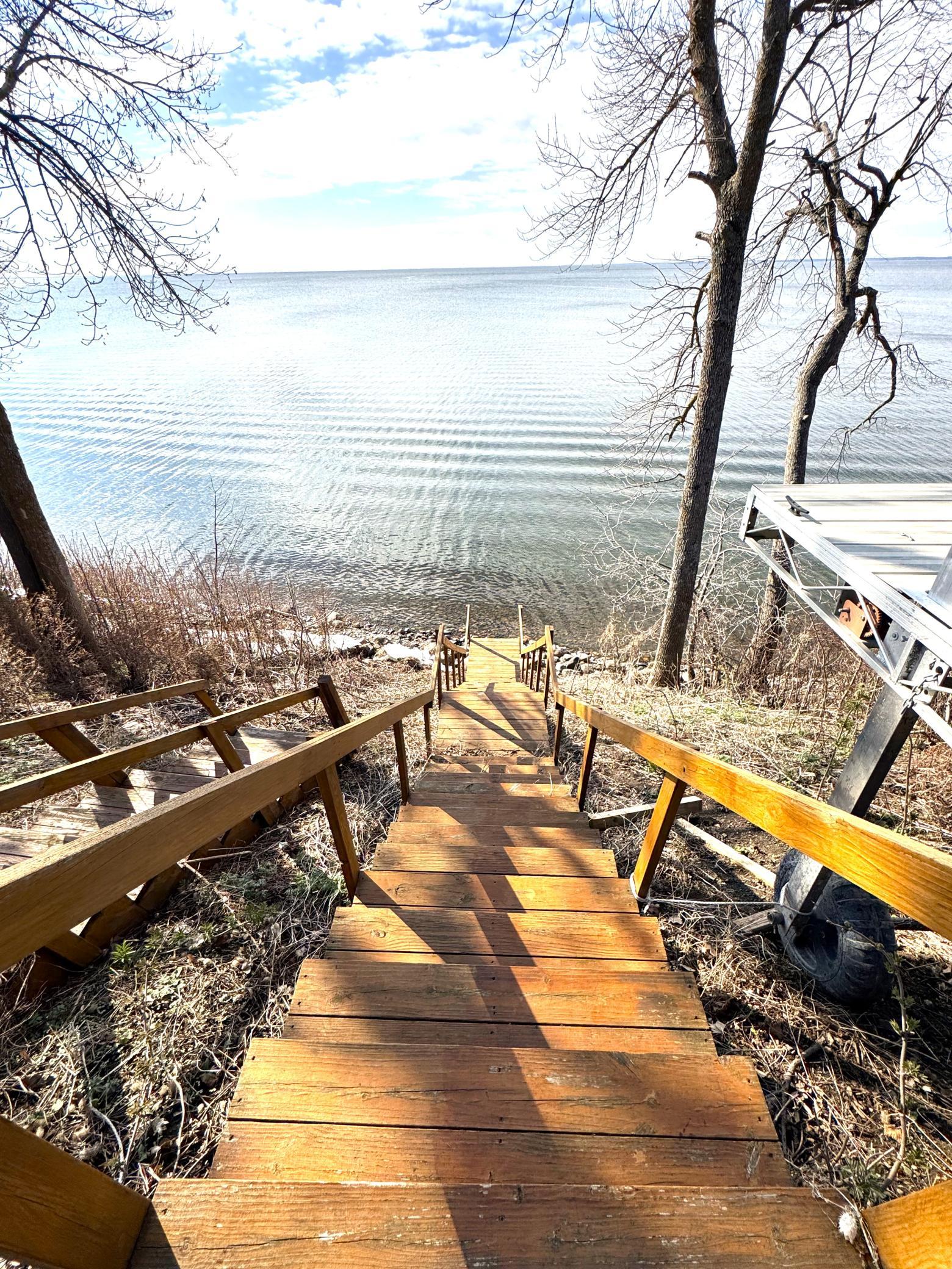 The association provides a dock for the property owners to use.