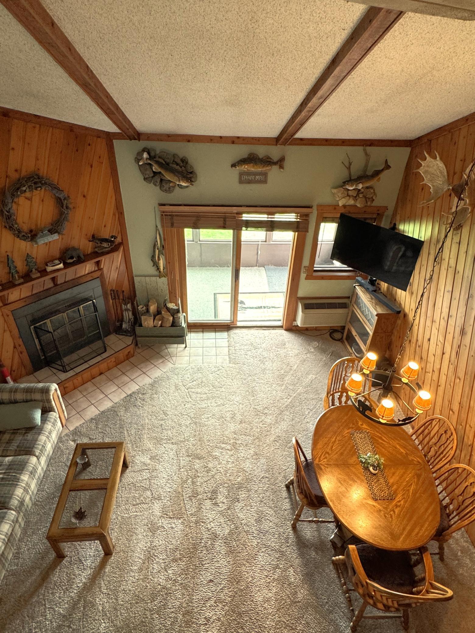 Aerial view of the living area.