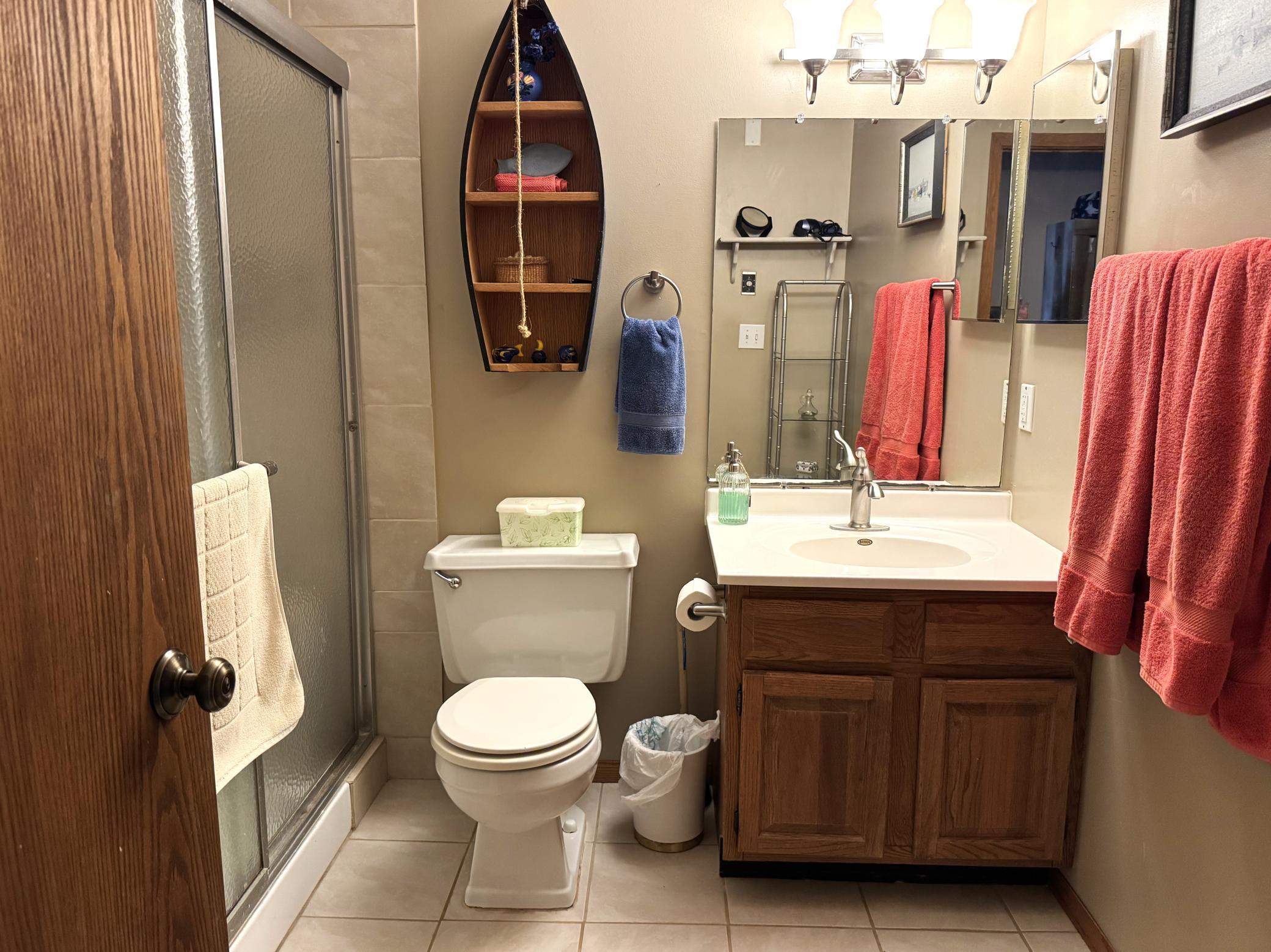 The 3/4 bath off the main floor bedroom.