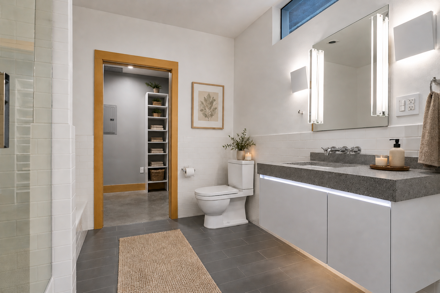 Master bath and laundry room